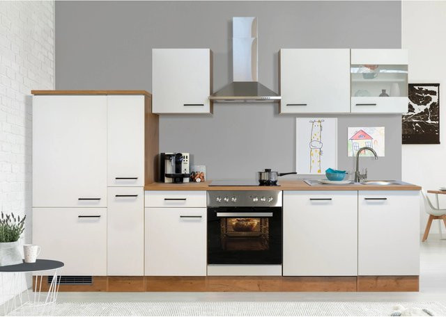 Flex-Well Exclusiv Küchenzeile Vintea in Magnolia und Lancelot Oak, Breite: 310 cm - Bild 1
