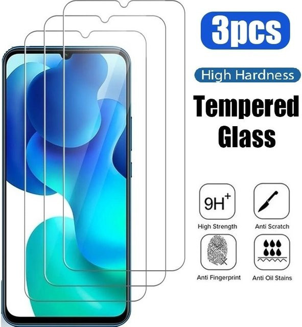 3 Stück Xiaomi Displayschutzfolie aus gehärtetem Glas für Redmi Note Serie, transparent - Bild 1