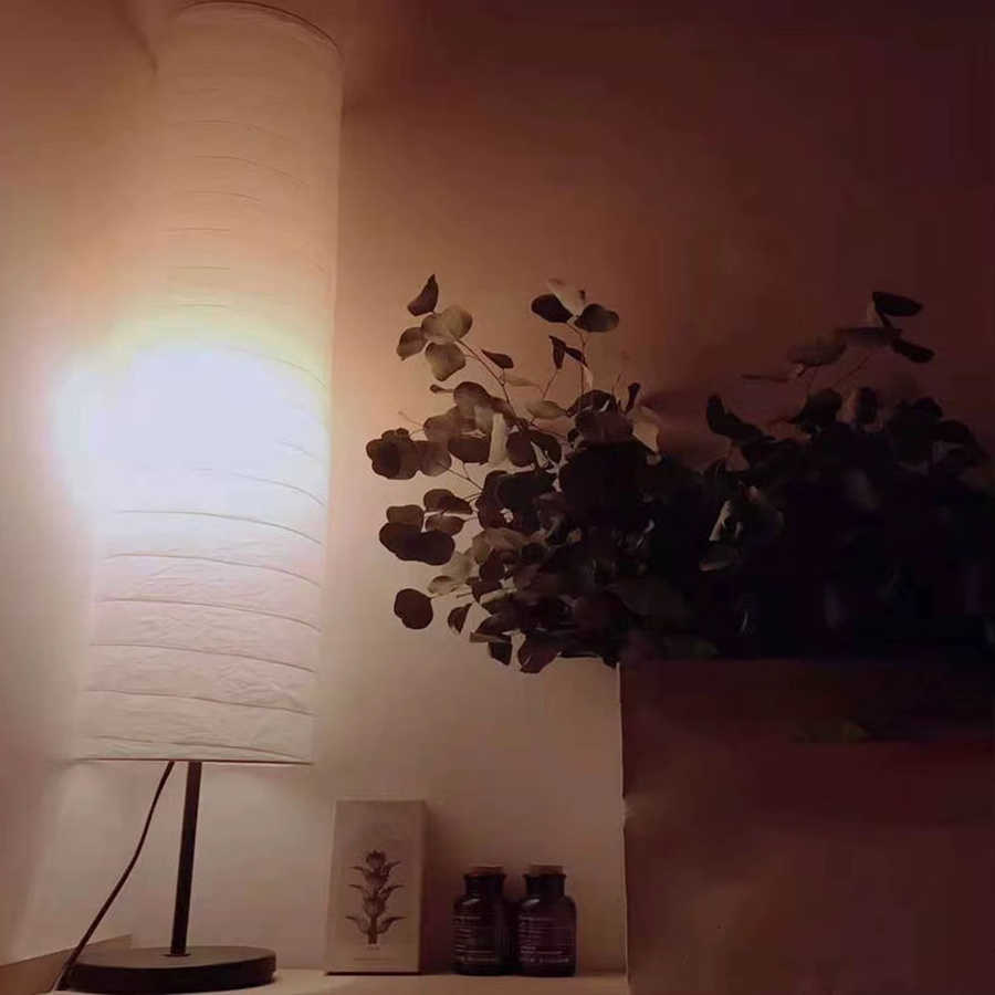 VGEBY Reispapier Lampenschirm in Weiß für Stehlampen, Zylinderform, Höhe: 94 cm - Bild 4