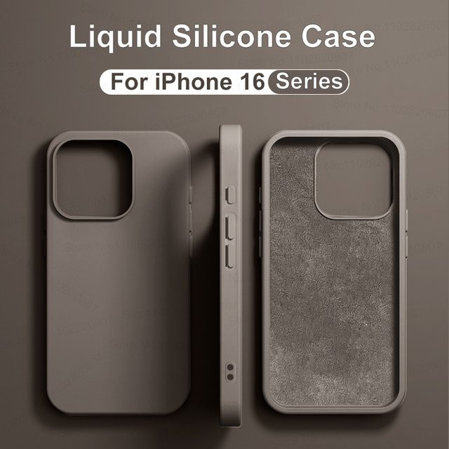 Stoßfeste Silikon Handyhülle für Apple iPhone 11 12 13 14 15 16 Pro Max und 16 Plus in Grau - Bild 1