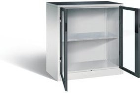 C+P Werkzeugschrank Acurado mit Türen und Schloss, Front Anthrazitgrau, Korpus Lichtgrau, H x B x T: 100 x 93 x 50 cm - Bild 1