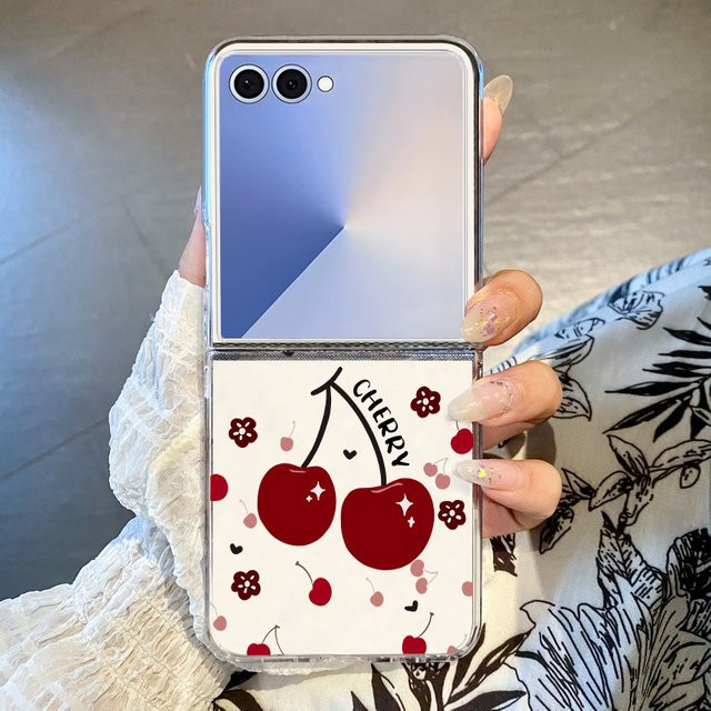 Handyhülle mit Kirsch-Design für Samsung Galaxy Z Flip 7 6 5 4 5G aus PC-Material - Bild 1