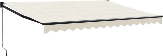 vidaXL Markise einziehbar Creme mit Aluminiumgestell und Polyesterstoff B x H: 400 x 300 cm - Bild 1