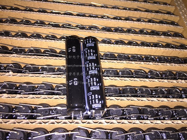 NCC Foto-Blitzkondensator 10er-Set Low ESR 110uF 330V Schwarz, Durchmesser: 9 mm, Höhe: 46 mm - Bild 1