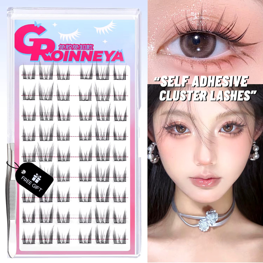 GROINNEYA Wimpern Cluster DIY, Natürlich, Unisex - Bild 2