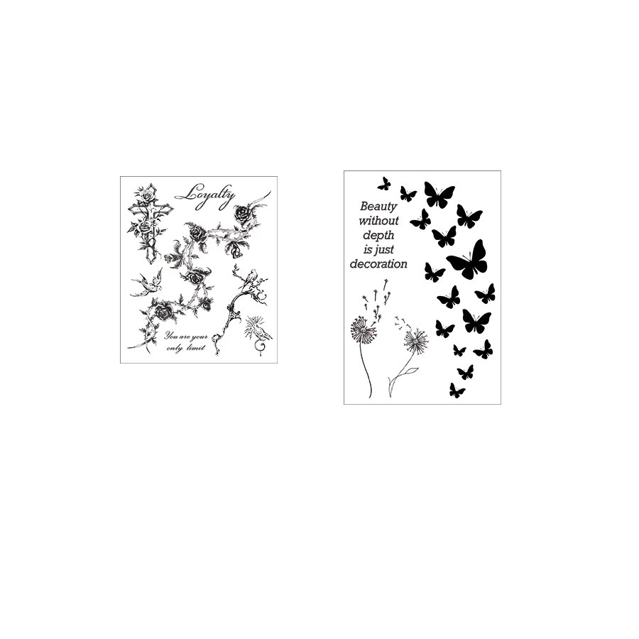 JKCODE TATTOO Henna-Tattoo-Aufkleber Set, 2-teilig, wasserfest - Bild 5