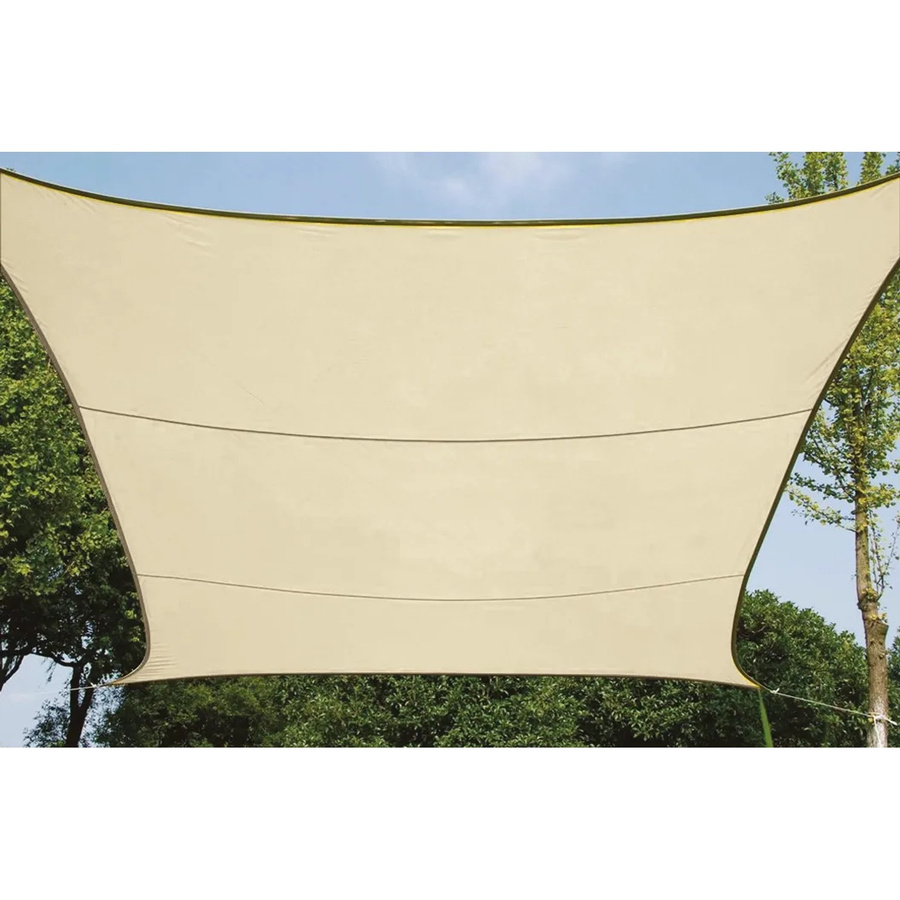 Perel Viereck-Sonnensegel aus PE-Gewebe in Beige/Creme, B/B: 500 x 500 cm - Bild 2