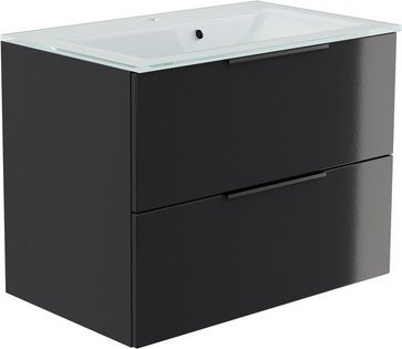 FACKELMANN Waschplatz-Set LUNA in Anthrazit Grau mit Breite: 80 cm - Bild 1