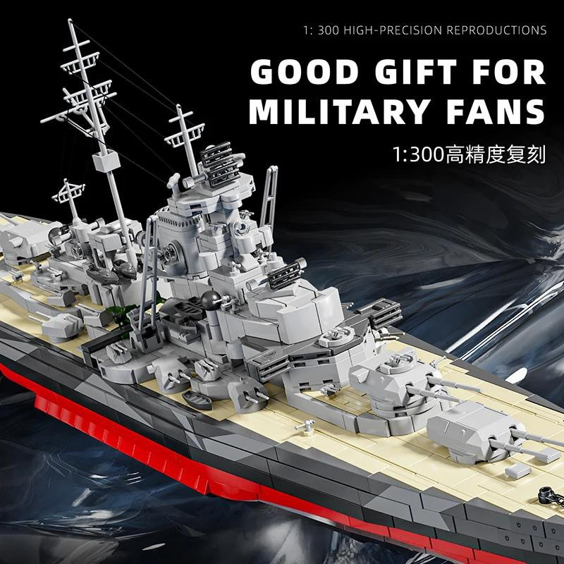Linyi toy Tirpitz Schlachtschiff Kriegsschiffe 1:300 Set - Bild 3