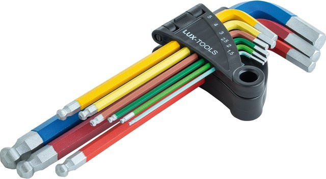 LUX-TOOLS Stiftschlüsselsatz Professional 9-teilig aus Chrom-Vanadium-Stahl in Multicolor, 1,5 mm - 10 mm - Bild 1