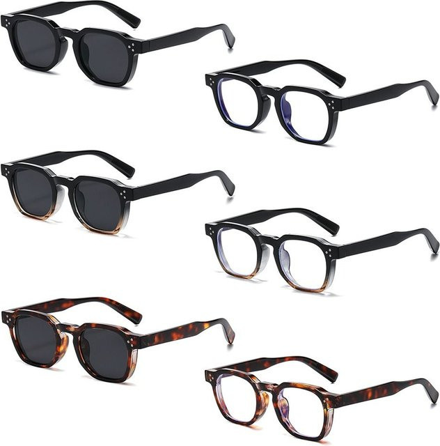 Gootrades Sonnenbrille, Vollrand, rund, Leopardengrau, Unisex, Kunststoff - Bild 1