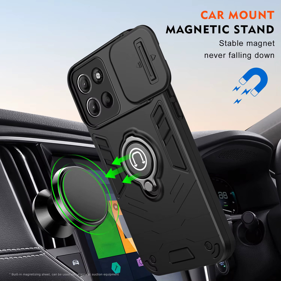 Metall Fingerhalter Hülle für Motorola Moto G15 G05 G75 G85 G35 G55 G54 G13 G23 G84 G53 G34 G22 G14 G04 G24 in Schwarz oder Blau - Bild 2