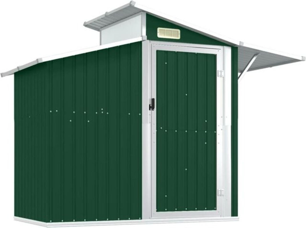 Vidaxl Geräteschuppen aus verzinktem Stahl in Grün, B/T/H: 270 x 130 x 208,5 cm - Bild 1