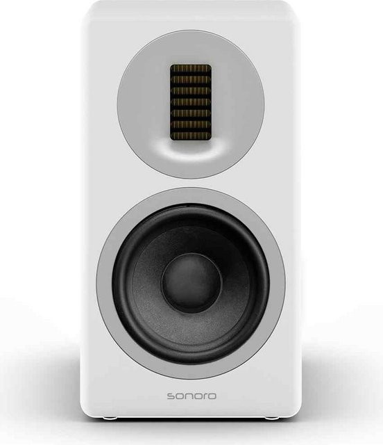 Sonoro Orchestra Slim Gen.2 Passive Regallautsprecher Paar Weiß Matt/Silber - Bild 1