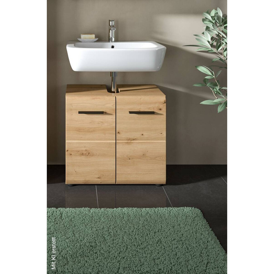 Waschbeckenunterschrank xonox.home Ice Artisan Oak Nachbildung Braun B/H/T: 60 x 54 x 30 cm - Bild 2