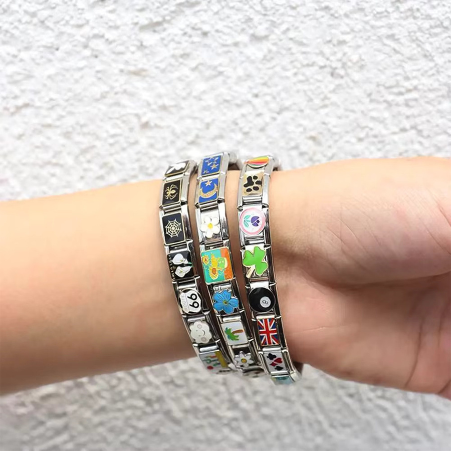 Semkeiyee Charm-Armband Edelstahl, Silber, Perle - Bild 2