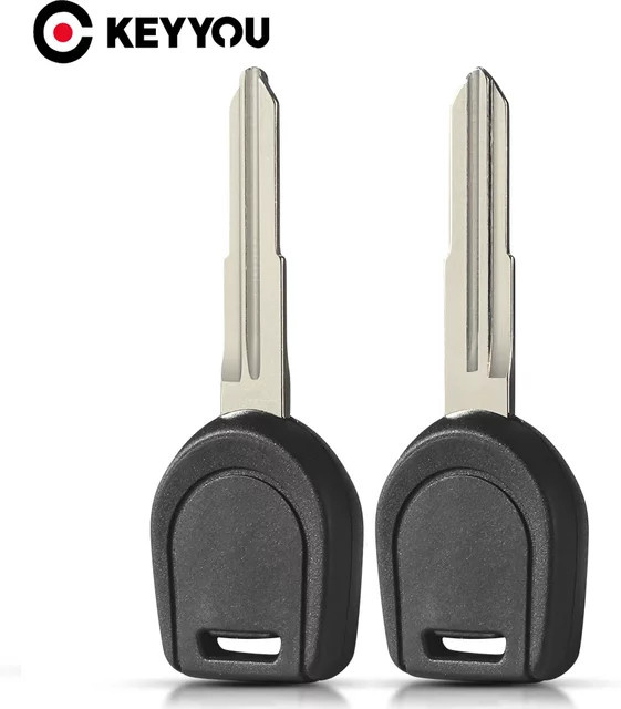 KEYYOU 5er Set Transponder Auto Schlüssel Gehäuse Fob für Mitsubishi Colt Mirage Outlander Pajero Remote Key in Schwarz - Bild 1