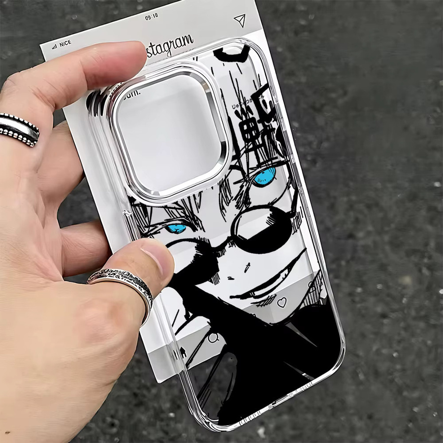Jujutsu Kaisen Gojo Satoru Handyhülle für iPhone 11 bis iPhone 17 Pro Max, Transparent Clear Soft Cover - Bild 3
