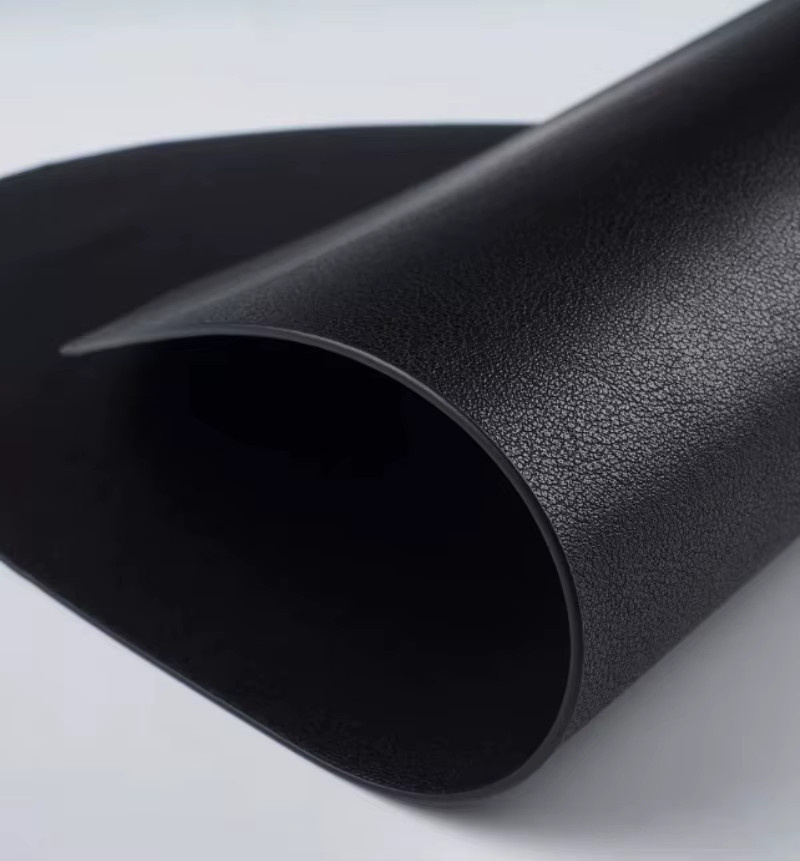 inyahome Tischsets und Untersetzer aus Kunstleder in Schwarz, ovale Platzdeckchen für Küche und Esszimmer - Bild 3