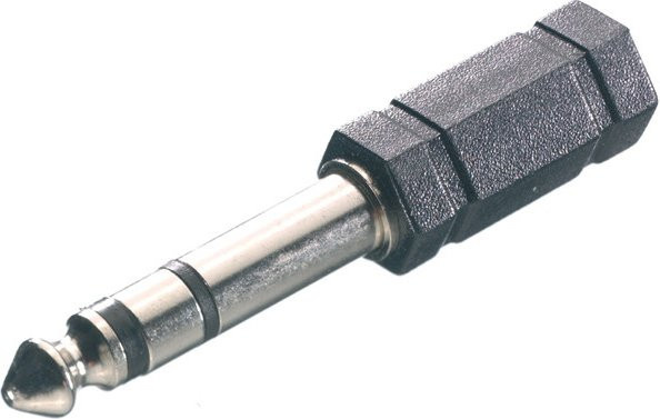 Vivanco Adapter von 3,5 mm auf 6,3 mm in Schwarz - Bild 1