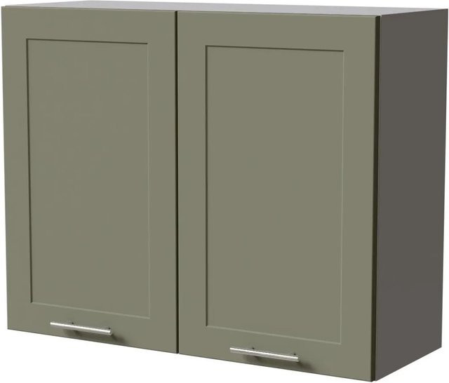 Feldmann-Wohnen Hängeschrank Oslo Küchenschrank in Grau und Reed Green Matt mit Soft-Close-Türen, B/T/H: 90 x 32,5 x 72 cm - Bild 1