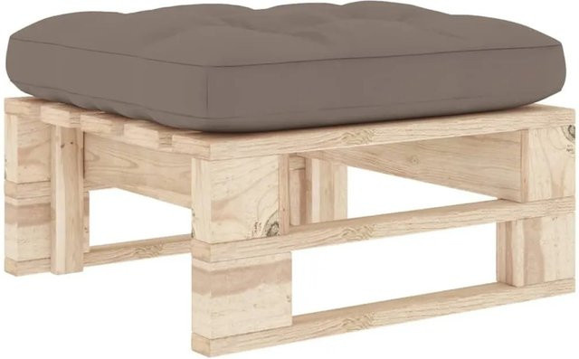vidaXL Garten-Palettenhocker aus imprägniertem Kiefernholz in Braun und Beige, B/T/H: 60 x 60 x 25 cm - Bild 1