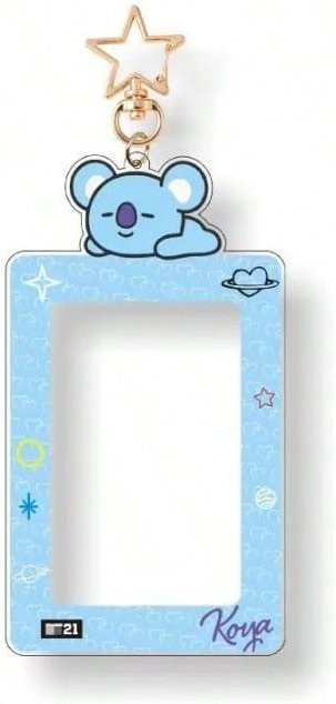 LINE FRIENDS BT21 Transparenter Kartenhalter für Ausweise Kreditkarten und Fotokarten Cooky Koya in Weiß - Bild 1