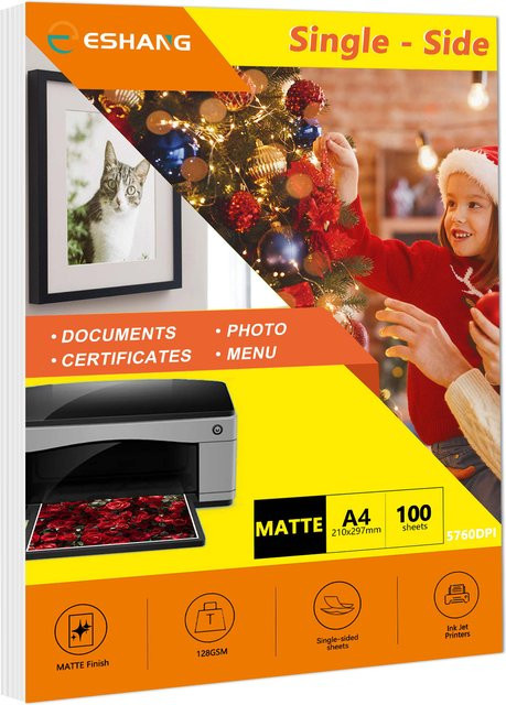 100 Blatt farbiges mattes Inkjet-Papier in A4, Mehrfarbig - Bild 1