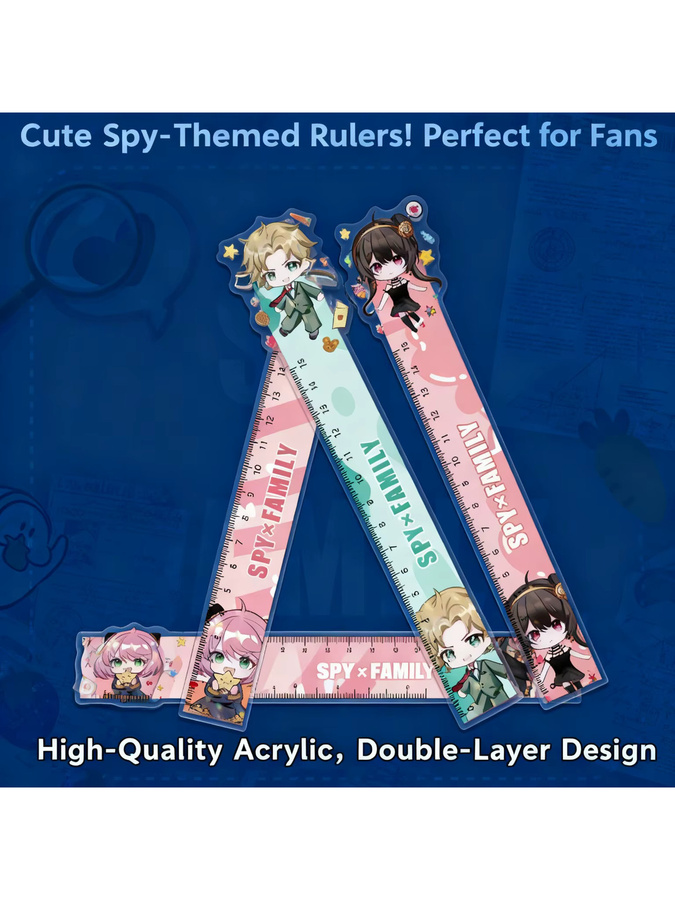 Bandai Spy x Family Acryl-Lineal mit Anya, Loid und Yor Forger in Transparent und Multicolour - Bild 3