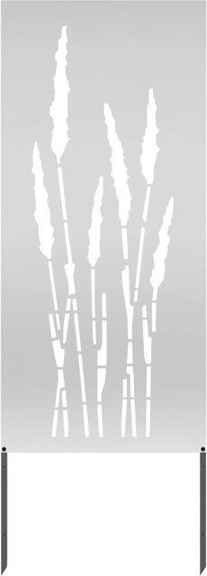 vidaXL Garten Sichtschutz-Paravent aus verzinktem Stahl in Silber, B/H: 50 x 140 cm - Bild 1