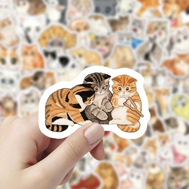 GOGOTU Katzen-Graffiti-Aufkleber, 82-teiliges Set, multicolor - Bild 1