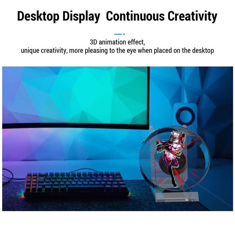 Honor Electronics 3D Hologramm Ventilator LED Projektor für Werbung und Dekoration, transparent/schwarz, Durchmesser: 11 cm - Bild 9