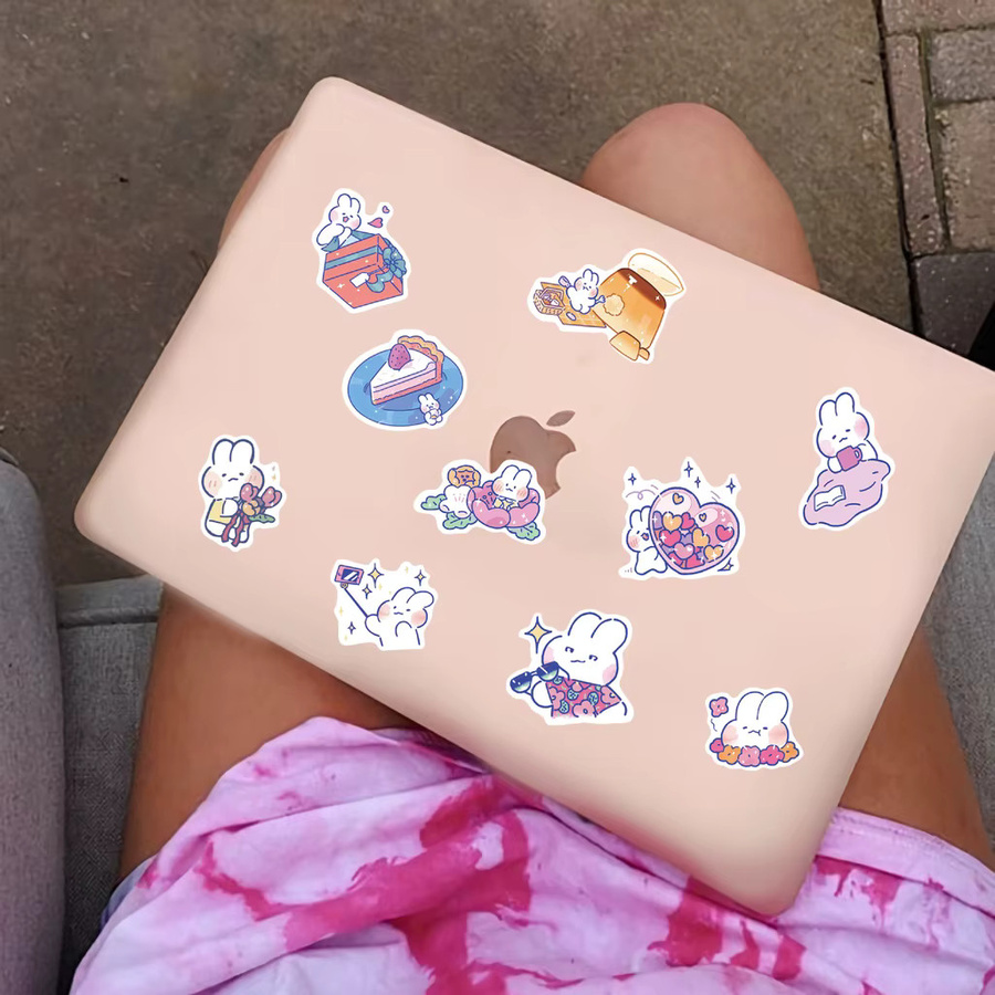 50 Stück Kawaii Hasen Dekorative Aufkleber in Multicolour von BulingBulingStickers Store für Kunsthandwerk, Planer, Scrapbook und DIY - Bild 2