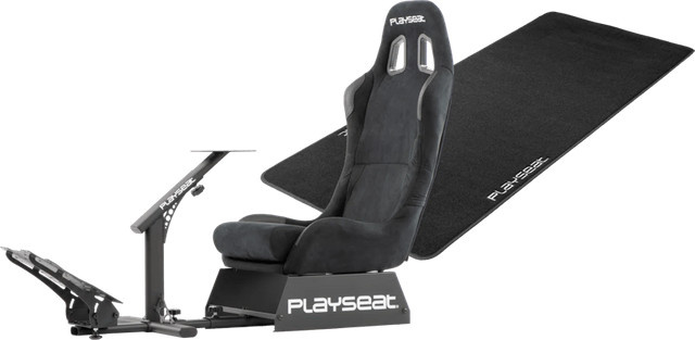 Playseat Evolution Racing Seat mit Alcantara und Bodenschutzmatte in Schwarz - Bild 1