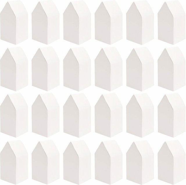 Rico Design Paper Poetry Adventskalender mit vorgestanzten Papphäusern in Weiß, B/T/H: 15,0 x 7,5 x 7,5 cm - Bild 1