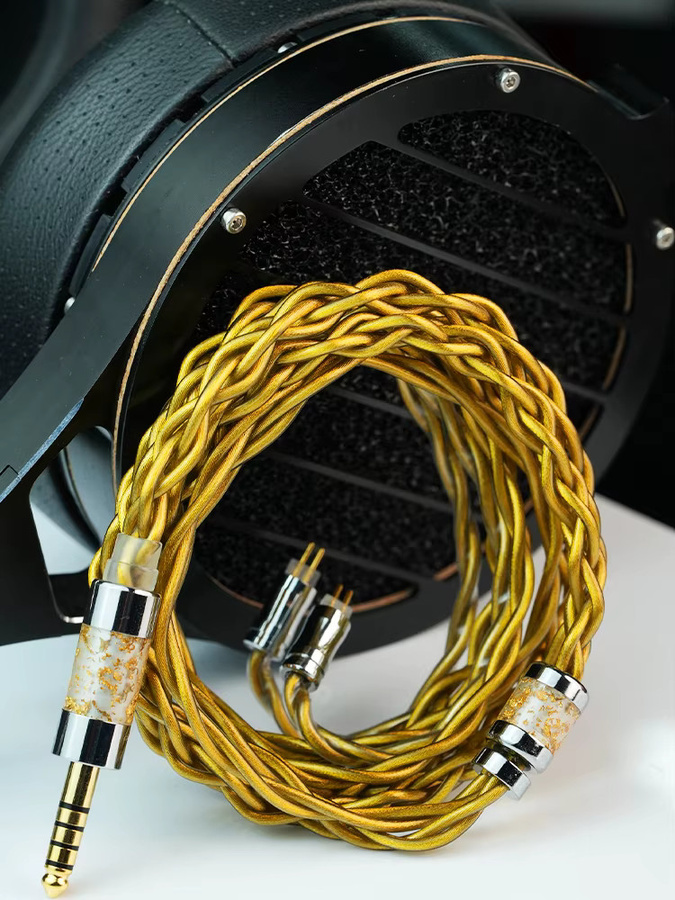 IvipQ-A11 IEM Kopfhörerkabel für In-Ear-Kopfhörer mit 3,5 mm Jack und Goldsteckern - Bild 3