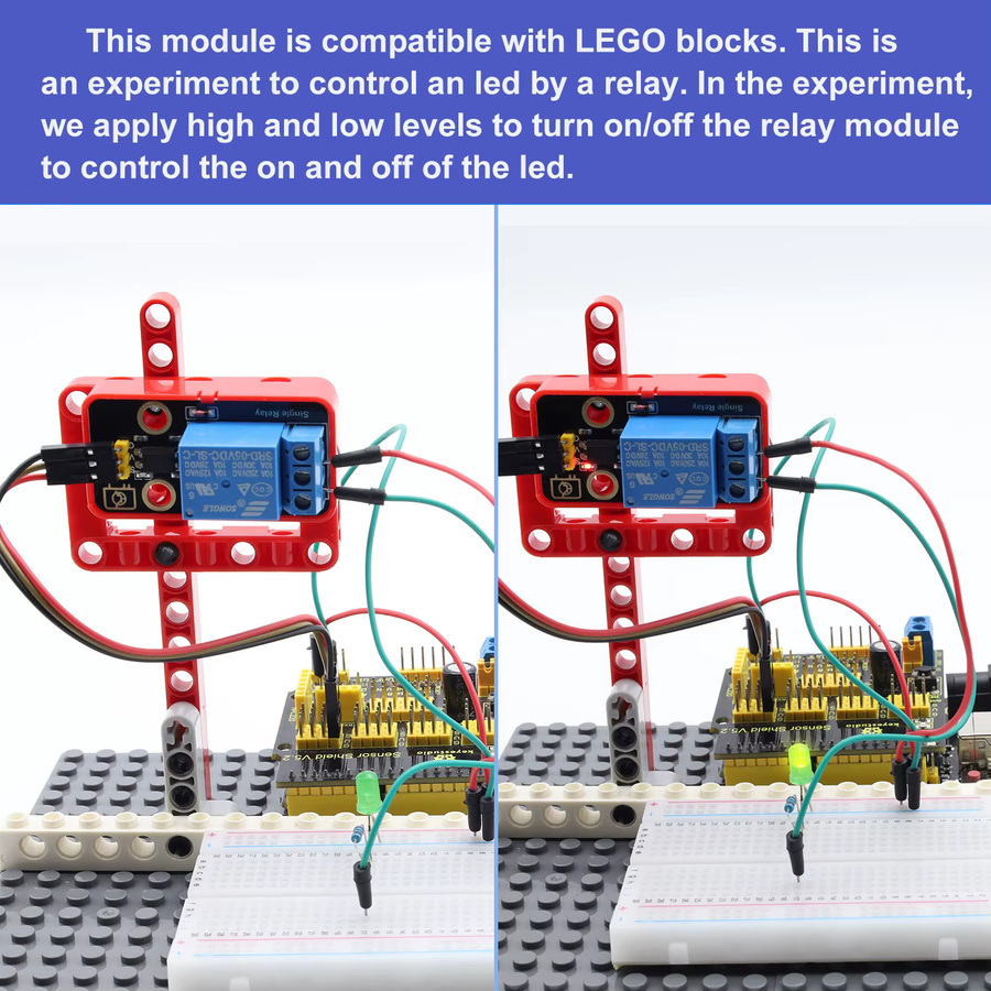 Keyestudio 1-Kanal-Relaismodul 5V für Arduino-DIY-Projekte und Lego-Kompatibilität - Bild 5
