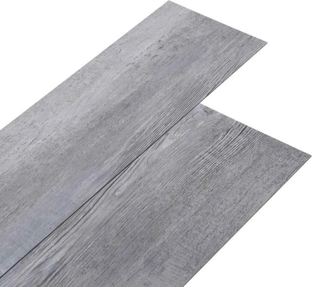 DELUKE Vinylboden PVC-Dielen selbstklebend in Holzgrau, wasserfest und rutschfest, 2mm Stärke, 2,51 m² - Bild 1