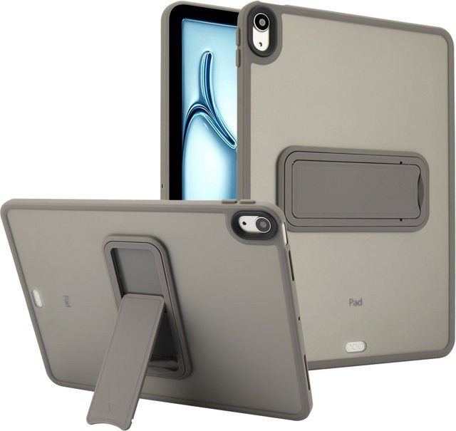 Transparente, mattierte Standhülle für Apple iPad Air 13 (2024/2025) mit rutschfester Rückseite in Grau - Bild 1