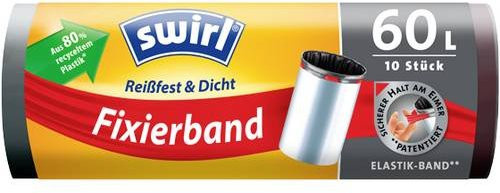 Swirl Fixierband-Müllbeutel 60 Liter, 10 Stück, B x H: 68 x 73 cm - Bild 3