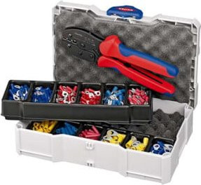 Knipex Crimp-Sortiment für Kabelverbinder 13-teilig, Farben: Gelb, Blau, Rot, Multicolour, Länge: 265 mm - Bild 1