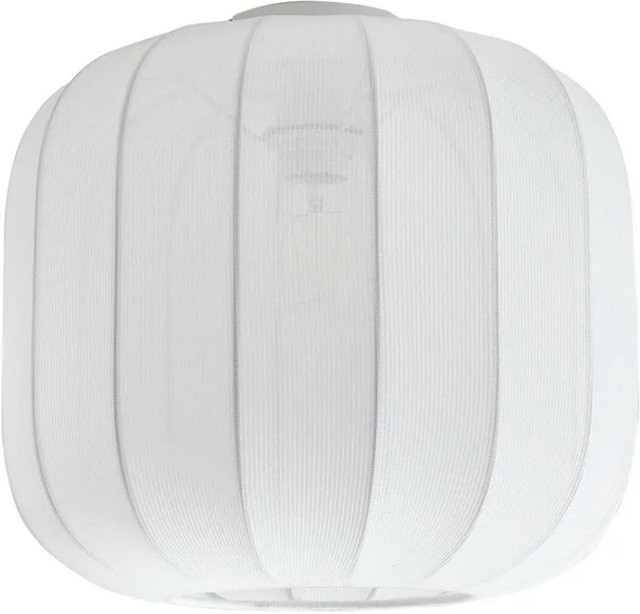 Lindby Deckenlampe Helin Skandinavisch, Weiß, Textil, 1-flammig, E27, Rund - Bild 1
