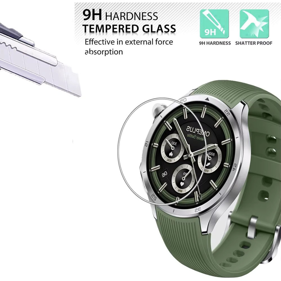 3er-Set gehärtetes Schutzglas für OnePlus Watch 3 und OnePlus Watch 2R, transparent - Bild 4