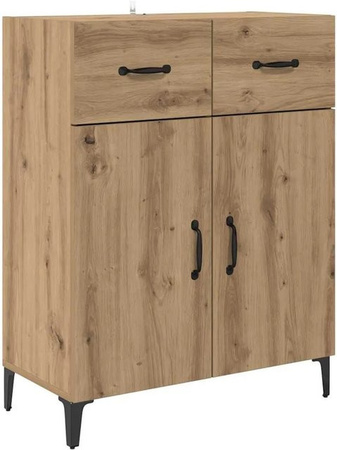 vidaXL Sideboard Artisan-Eiche in Braun, modernes Wohnzimmer-Sideboard aus Holzwerkstoff, B/T/H: 69,5 x 34 x 90 cm