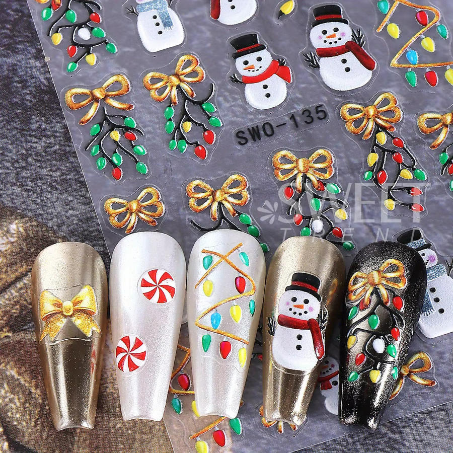 SWEET TREND Nagelaufkleber Weihnachten Serie, Matt, 5 Stück - Bild 3