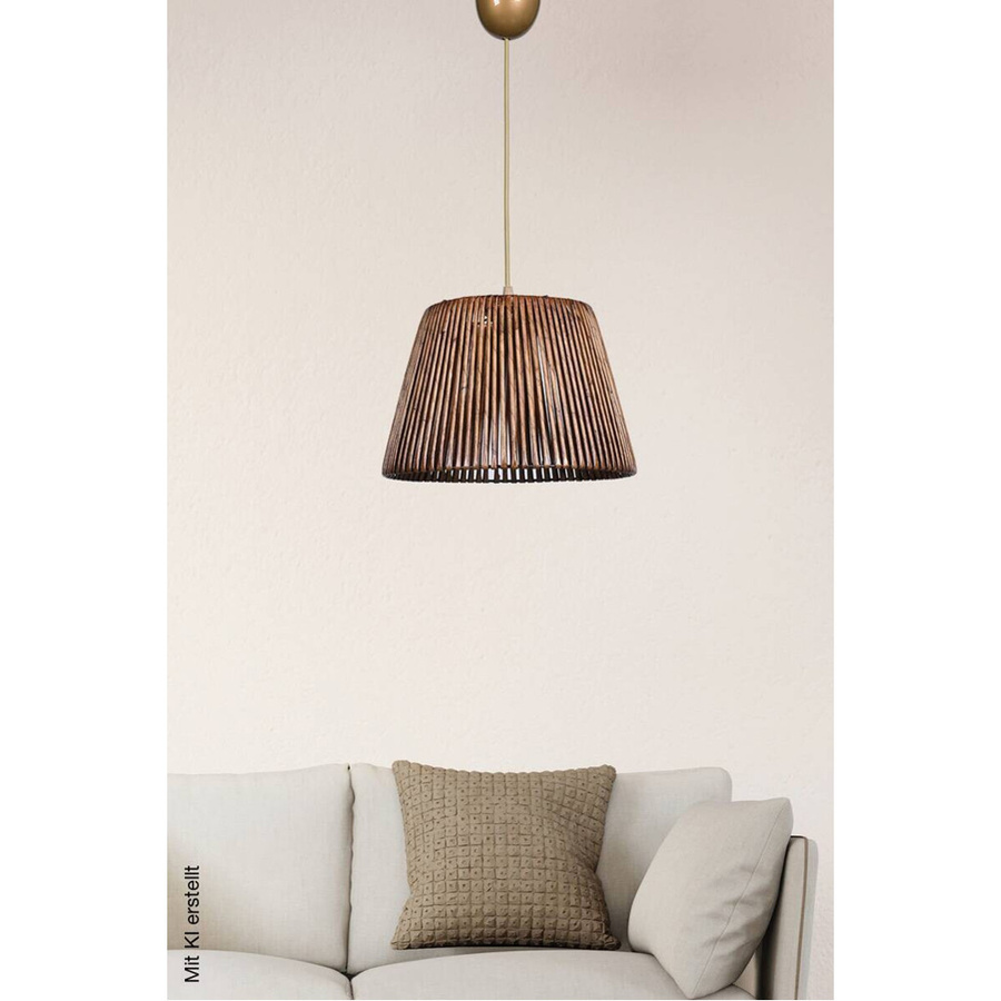Opviq Pendelleuchte in Braun aus Kunststoff und Metall mit E27 Fassung, B/H/T: 30 x 70 x 30 cm - Bild 2