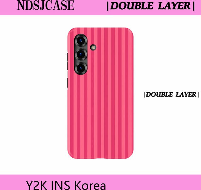 Clmj SWAG Handyhülle in Pink für Samsung Galaxy S24 S25 S26 S23 S20 A56 FE Plus Ultra Edge 4G 5G mit doppelschichtiger Abdeckung - Bild 1
