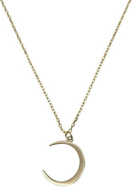 Halskette mit Mond Anhänger, 925 Silber, Gold, Damen - Bild 1