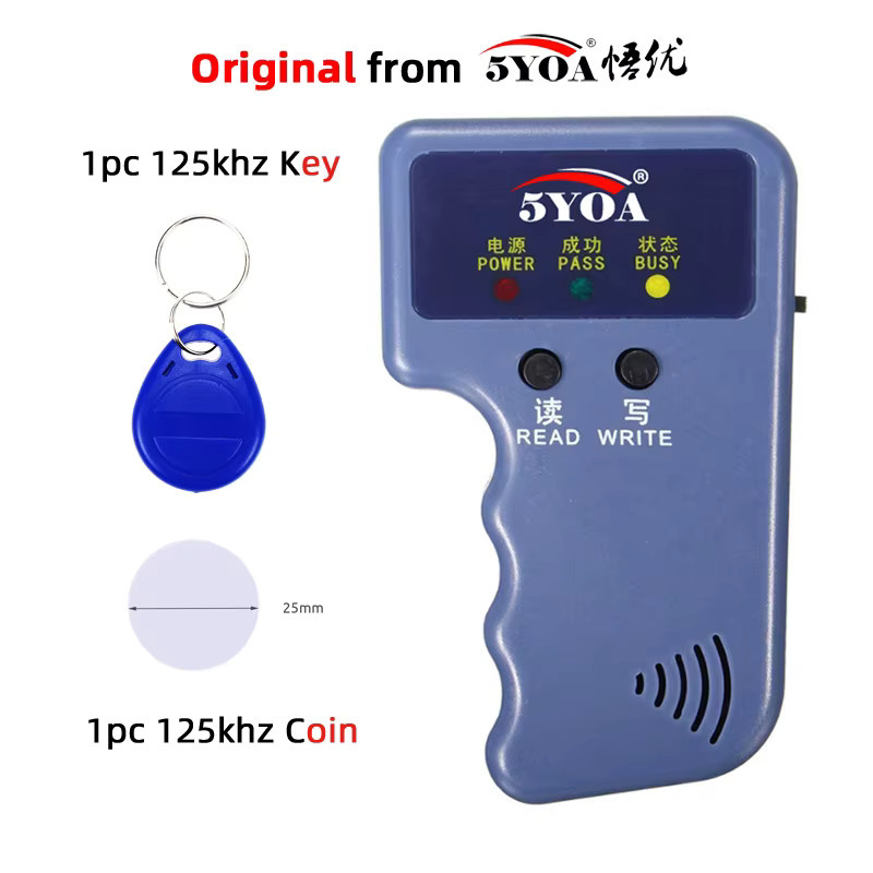 5YOA Handheld RFID ID Karten Kopierer und Duplizierer in Blau für 125 KHz EM4100 5200 T5577 Keyfobs und Access Control - Bild 2