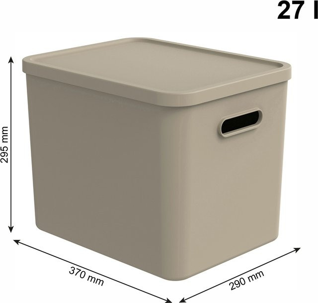 Rotho Babydesign Aufbewahrungsbox KAYO stapelbar, braun, 27 l, BPA-frei - Bild 1